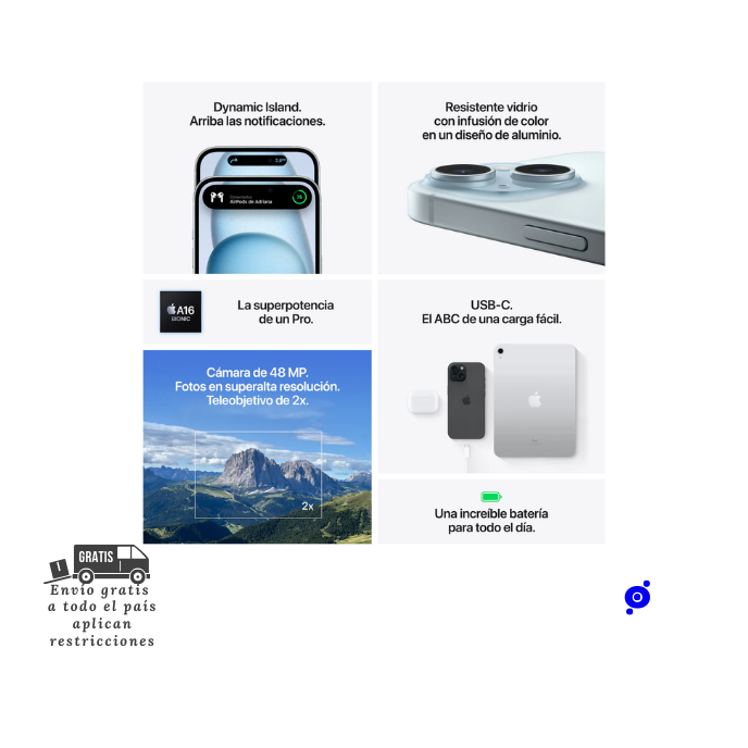 iPhone 15 - 256GB Usa Specs Esim - Imagen 4