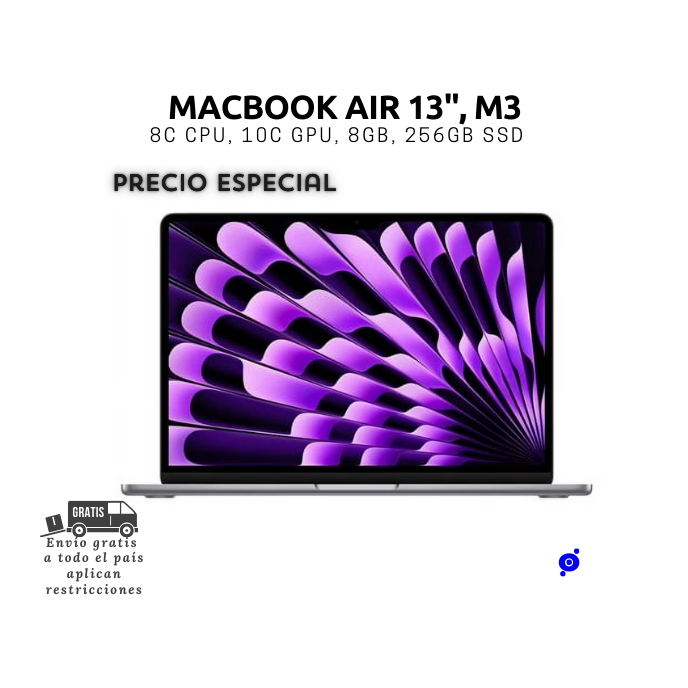 MacBook Air 13", M3 - 256GB SSD